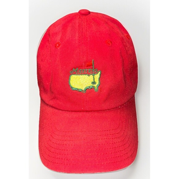 Masters Golf Tournament Hat Red Adjustable Strapback Hat Cap American Needle - Picture 1 of 8